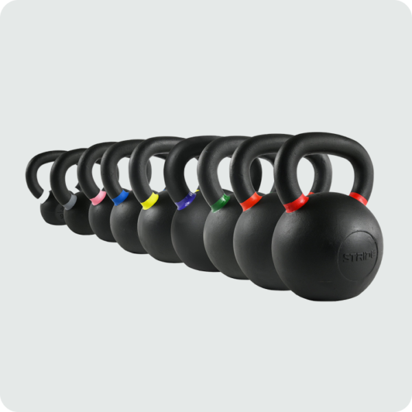 Zwarte ijzeren kettlebell set 9 stuks 4kg - 32kg